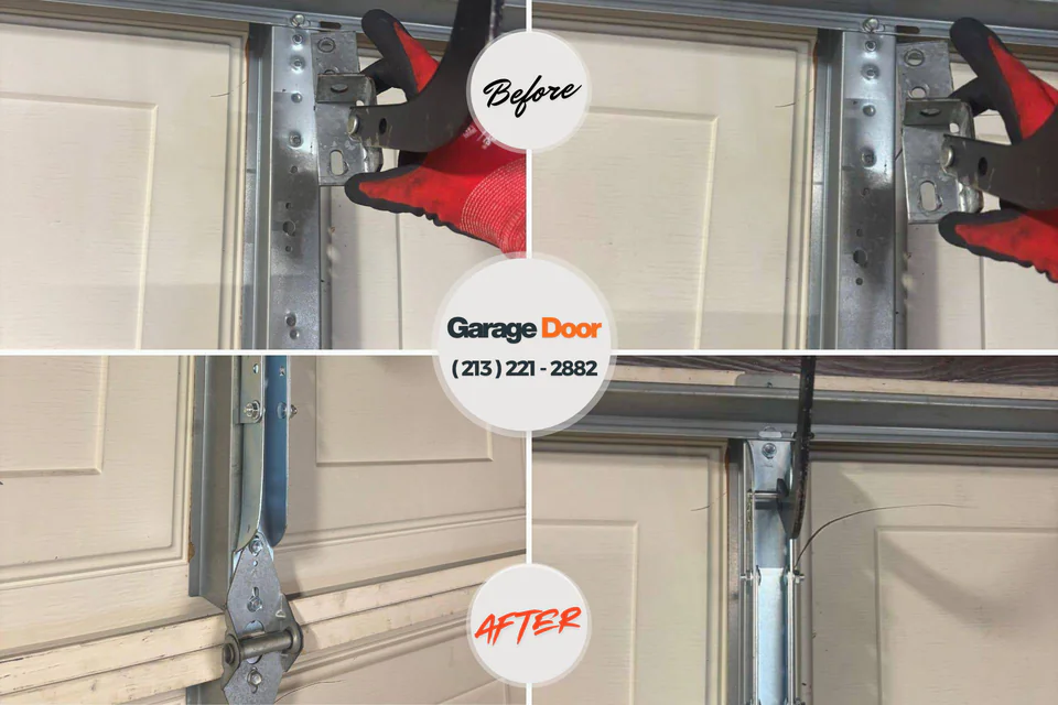 Before and after: garage door repair West Columbia, SC